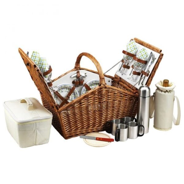 Picnic at Ascot Huntsman Basket for 4 with Coffee Set & Blanket