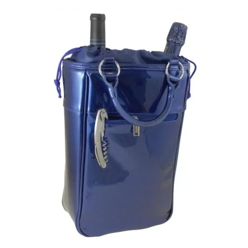 Harmony - Navy Blue Candy Insulated Two Bottle Wine Tote
