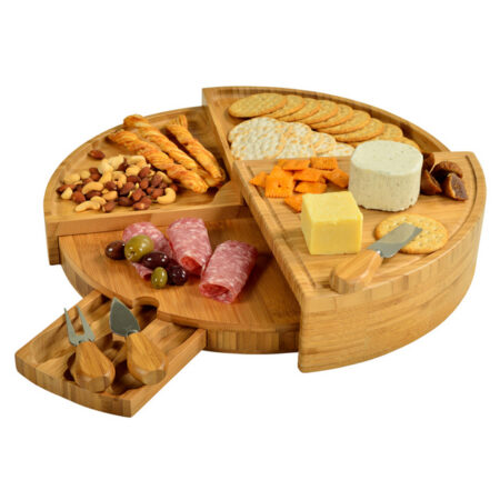 Vienna Transforming Bamboo Cheese Board Set with 3 Tools