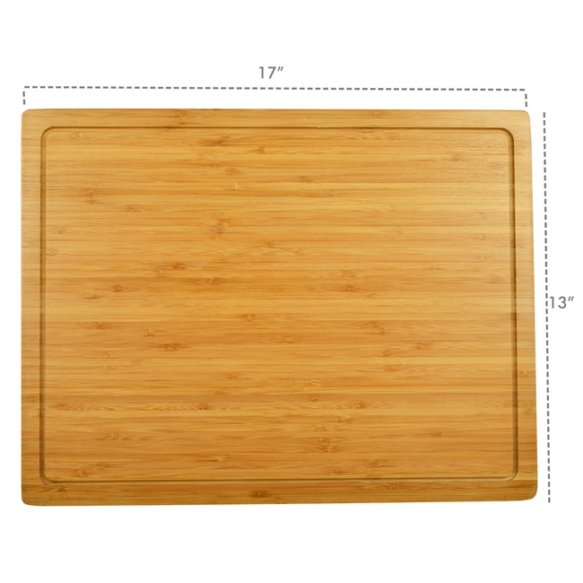 Large Bamboo Cutting/Charcuterie Board 17" x 13" - Image 3