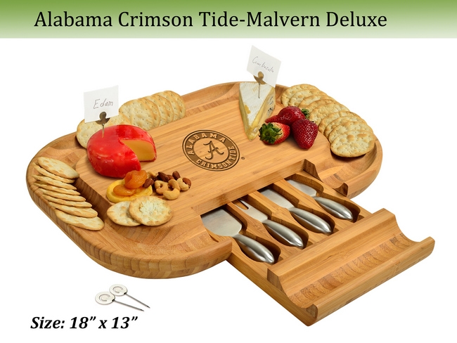 Alabama Crimson Tide Bamboo Cheese & Charcuterie Board