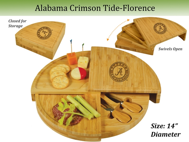 Alabama Crimson Tide Bamboo Cheese & Charcuterie Board