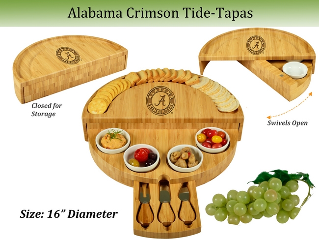 Alabama Crimson Tide Bamboo Cheese & Charcuterie Board