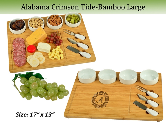 Alabama Crimson Tide Bamboo Cheese & Charcuterie Board