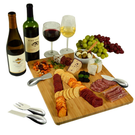 Alphabet Cheese/Charcuterie Board w/Stainless Steel Tools