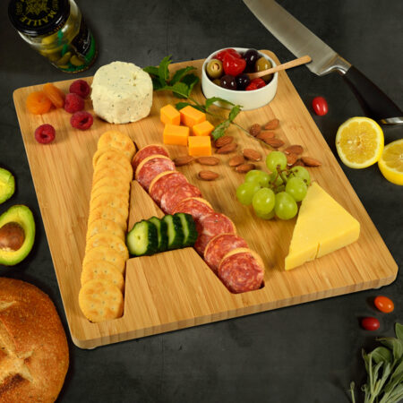 Alphabet Bamboo Cheese/Charcuterie Board - All Letters of the Alphabet Available