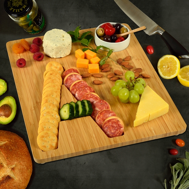 Alphabet Bamboo Cheese/Charcuterie Board - All Letters of the Alphabet Available