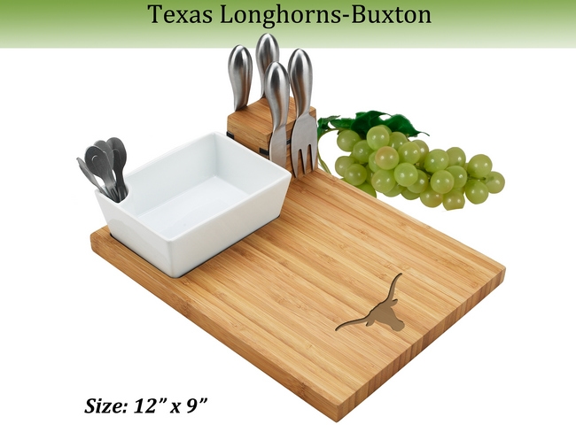 NCAA University of Texas - UT  Longhorns Bamboo Cheese & Charcuterie Board