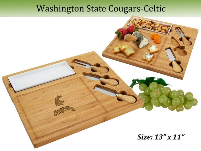NCAA Washington State Cougars Bamboo Cheese & Charcuterie Board