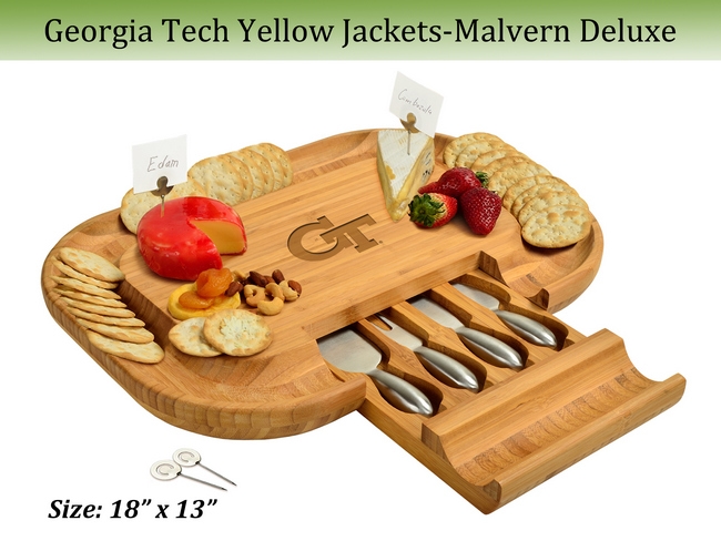 NCAA Georgia Tech Yellow Jackets Bamboo Cheese & Charcuterie Board