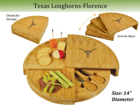 NCAA University of Texas - UT  Longhorns Bamboo Cheese & Charcuterie Board