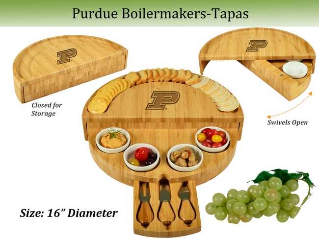 NCAA Purdue Boilermakers Bamboo Cheese & Charcuterie Board